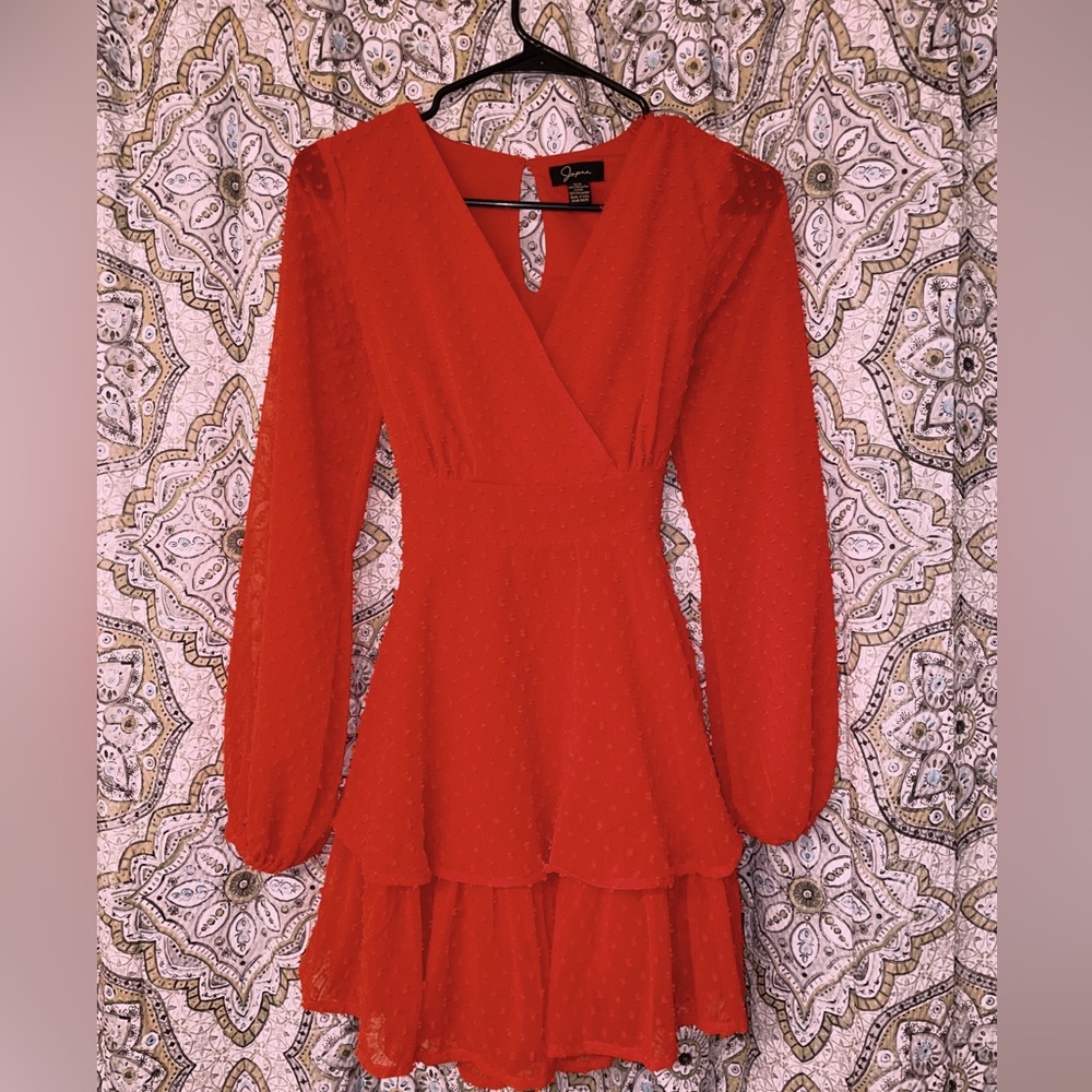 cute red formal dress size xs